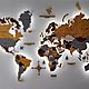  Карта мира на стену. Карты мира. Wooden3Dmap. Ярмарка Мастеров.  Фото №5