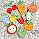 Applications fruits vegetables knitted, Embroidery accessories, Sosnovyj Bor,  Фото №1