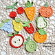 Аппликации фрукты овощи вязаные, Аксессуары для вышивки, Сосновый Бор,  Фото №1