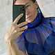  Воротник - горжетка Royal Blue , Бордо плиссе. Жабо. Materia Prima Ателье ОНЛАЙН. Интернет-магазин Ярмарка Мастеров.  Фото №2
