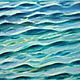 Abstract oil painting Sea turquoise sea waves on a Sunny day, Pictures, Moscow,  Фото №1