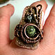 Ring 'Wild ivy', copper coil, brass copper plated. Rings. IVA rainbow art. My Livemaster. Фото №6