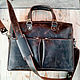 Мужская сумка кожаная для ноутбука "Бриф Мрамор", Мужская сумка, Москва,  Фото №1
