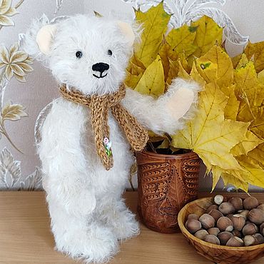 Куклы и игрушки ручной работы. Ярмарка Мастеров - ручная работа Мишка тедди Машутка из мохера 28 см пушистый. Handmade.