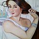 Painting Of The Girl Behind the toilet 50*70 cm. Pictures. Ermolaeva Olesya. My Livemaster. Фото №4