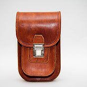 Сумки и аксессуары handmade. Livemaster - original item Biker pouch made of genuine leather 