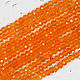 Beads 80 pcs faceted 3h2 mm Orange, Beads1, Solikamsk,  Фото №1