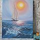 Painting A sailboat on the sea under the sun. Pictures. kdushi. Online shopping on My Livemaster.  Фото №2