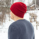 Order Double cashmere beanie hat (cashmere/merino, unisex model). Knitwear shop Fairy Tale by Irina. Livemaster. . Caps Фото №3