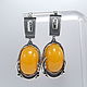 Order Earrings amber silver 925 ALS0033. Sunny Silver. Livemaster. . Earrings Фото №3