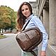  Leather backpack for women brown and burgundy Janine. Backpacks. Natalia Kalinovskaya. My Livemaster. Фото №6