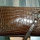 Clutch bag made of genuine crocodile leather, in brown color. Clutches. SHOES&BAGS. My Livemaster. Фото №4