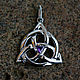 Triquetra with amethyst, Pendants, St. Petersburg,  Фото №1