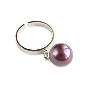 Украшения handmade. Livemaster - original item Pearl Pendant ring, Pearl ring, Gift ring. Handmade.