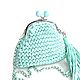Детская сумочка на фермуаре (мятная). Сумка с фермуаром. HLOP_Shop_Bags. Интернет-магазин Ярмарка Мастеров.  Фото №2