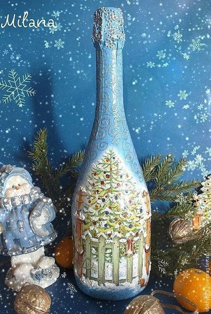 Подарочное оформление бутылок ручной работы. Ярмарка Мастеров - ручная работа 