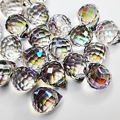 Материалы для творчества handmade. Livemaster - original item Beads Drops 10/8 mm Gray Rainbow 1 piece Briolettes. Handmade.