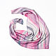 Silk gray-pink scarf, jacquard. Shawls1. ArtBeklov. My Livemaster. Фото №5