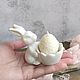 Заказать Набор пасхальный свеча с подсвечником "Кролик". Atma Soap Natural мыло, подарочные наборы, подарки. Ярмарка Мастеров. . Свечи Фото №3