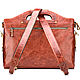 Кожаная деловая сумка "Диего" (рыжий антик). Классическая сумка. Кожинка. Ярмарка Мастеров.  Фото №4