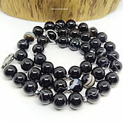 Работы для детей, handmade. Livemaster - original item Beads of black agate Divination 42 cm. Handmade.