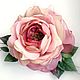 FABRIC FLOWERS. Chiffon rose - brooch ' Marie'. Brooches. fioridellavita. My Livemaster. Фото №6