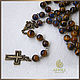 Четки Розарий Rosary католические "Монах" тигровый глаз агат. Четки. ASWELL MagicLife четки и украшения. Ярмарка Мастеров.  Фото №5