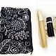 Women's Cosmetic Bag with Embroidery small black cosmetic bag for women, Beauticians, Gelendzhik,  Фото №1