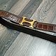 Order Men's belt made of genuine crocodile leather, in stock!. SHOES&BAGS. Livemaster. . Straps Фото №3