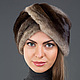 Меховая шапка Чалма из норки(черная). Шапки. Юлия меховые головные уборы (U-and-J). Интернет-магазин Ярмарка Мастеров.  Фото №2