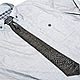 Галстук из натуральной фактурной кожи чёрного цвета, Галстуки, Москва,  Фото №1