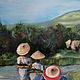 Order The rice harvest oil painting China plantation. Viktorianka. Livemaster. . Pictures Фото №3