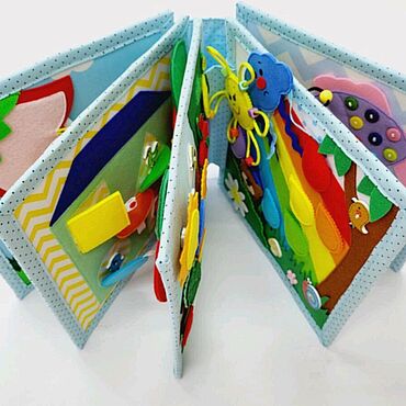 Куклы и игрушки ручной работы. Ярмарка Мастеров - ручная работа Развивающая книга из ткани "Зайка". Handmade.