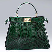 Сумки и аксессуары handmade. Livemaster - original item Green women`s bag made of genuine python leather IMP0527VG1. Handmade.