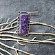 Серебряное кольцо с чароитом. Кольца. Vadjra-jewelry. Интернет-магазин Ярмарка Мастеров.  Фото №2
