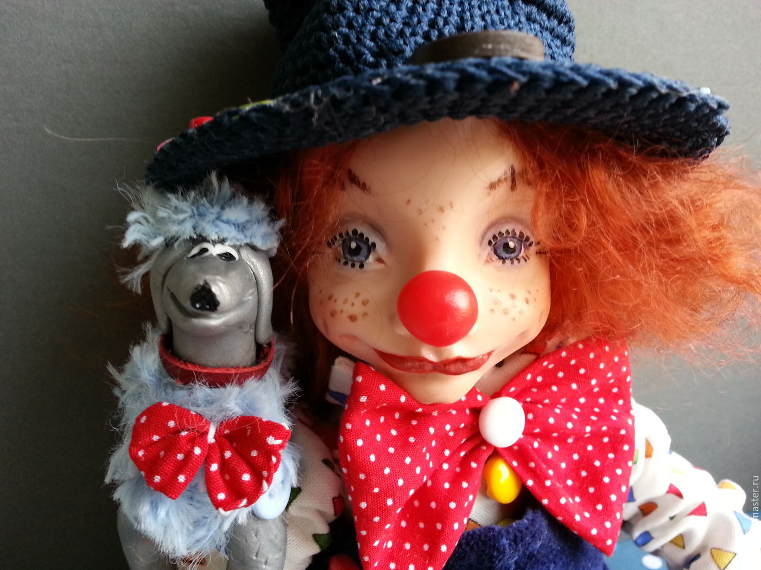 Кукла рыжий клоун