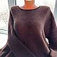Пончо: женское вязаное пончо из шерсти шоколадного цвета. Туники. AccessoriesWool мягко и комфортно. Интернет-магазин Ярмарка Мастеров.  Фото №2