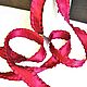 №1 - `Лента с волнистым краем  малиновая 22мм` - легкая матовая сатиновая лента, с волнистыми краями и ровной серединкой, без армирования, двустороняя.