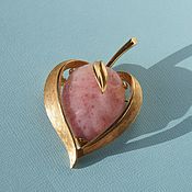 Винтаж handmade. Livemaster - original item Vintage Kramer pink leaf brooch. Handmade.
