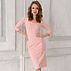 Nude chic sheath dress, pink figure-hugging dress. Dresses. mozaika-rus. Online shopping on My Livemaster.  Фото №2