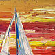 Framed painting of a Sailboat seascape in oil. Pictures. Svetlana Samsonova. My Livemaster. Фото №4
