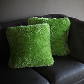 Для дома и интерьера handmade. Livemaster - original item Knitted Fluffy pillows. Handmade.