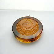 Украшения handmade. Livemaster - original item Love pendant amber, silver, carving K-714. Handmade.