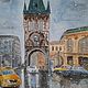 Painting city of Prague, watercolor, winter, first snow, autumn. Pictures. marselart. Online shopping on My Livemaster.  Фото №2