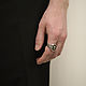 Кольцо Skull Brass Insert Signet Ring. Перстень. The Vale of Tears. Ярмарка Мастеров.  Фото №5