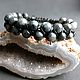 Двухрядный плетеный браслет из ларвикита. Браслет плетеный. Anna M Jewelry. Ярмарка Мастеров.  Фото №5