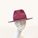 Felt hat Fedora with a flat brim. Color: antique rose. Hats1. Exclusive HATS. LANA ANISIMOVA.. My Livemaster. Фото №4