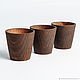 Set of textured wooden glasses made of pine 3 pcs. R13. Shot Glasses. ART OF SIBERIA. Online shopping on My Livemaster.  Фото №2