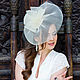 Order Wedding hat with a brim. Color ivory. Exclusive HATS. LANA ANISIMOVA.. Livemaster. . Hats1 Фото №3