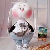 Куклы и игрушки handmade. Livemaster - original item A hare with removable clothes.. Handmade.
